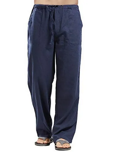 Uveng Uveng Men's Slacks Colored Straight-Fitting Simple Sweatpants Joggers Pocket-Decorated Drawstrings