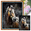 Watercolor Horse-11CT Stamped Cross Stitch 40*53cm
