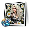 Special Shape Rhinestone Diamond Painting Kit Partial Drill(Daisy Beauty)