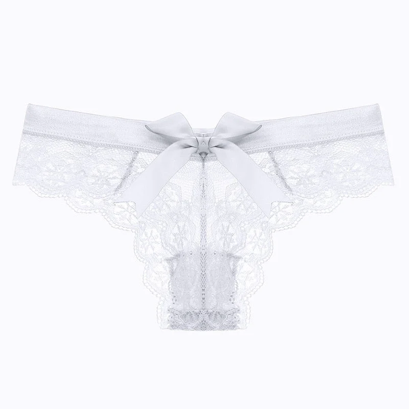 Sexy T-back Thong Kawaii Women Lingerie G String Lace Underwear Femal Sheer Panties Japan Style Hot Sale Transparent Knickers