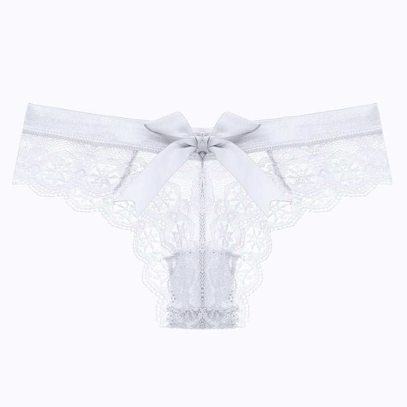 Sexy T-back Thong Kawaii Women Lingerie G String Lace Underwear Femal Sheer Panties Japan Style Hot Sale Transparent Knickers