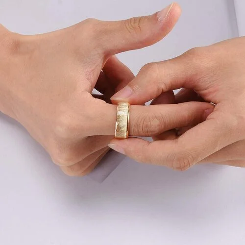 6MM 8MM Women Mens Tungsten Matching Gold Rings With Gold Wood Inlay High Polish Domed Top