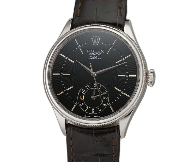 ROLEX 39MM DUAL TIME 18K WHITE GOLD BLACK DIAL