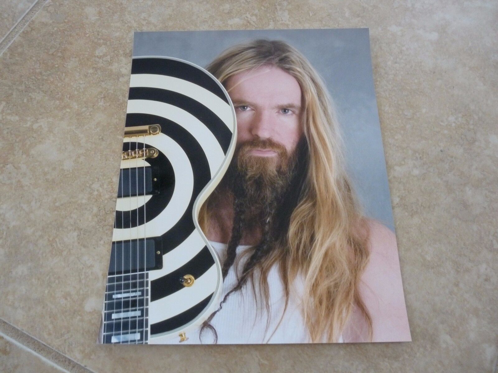 Zakk Wylde Ozzy Osbourne BLS Promo Guitar 8x10 Color Photo Poster painting #5