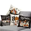 4 Set Happy Halloween Farmhouse Pillows Halloween Party Pillow Decorative Covers