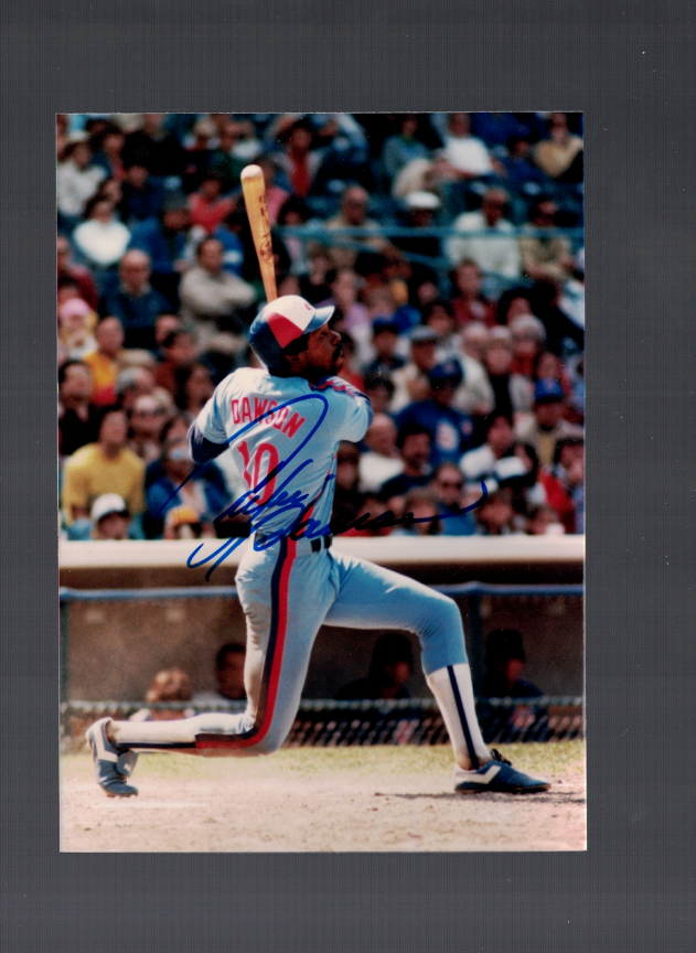 Andre Dawson Montreal Expos Signed Original 3x5 Baseball Photo Poster painting W/Our COA