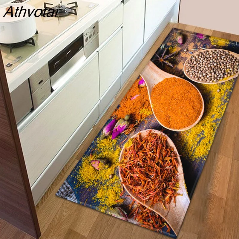 Athvotar Entrance Doormat Home Bedroom Floor Decoration Hallway Mat Balcony Bathroom Anti-Slip Carpet Modern Printing Long Rug