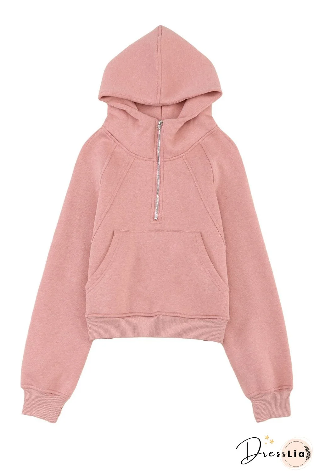 Solid Color Hooded Sweatshirt