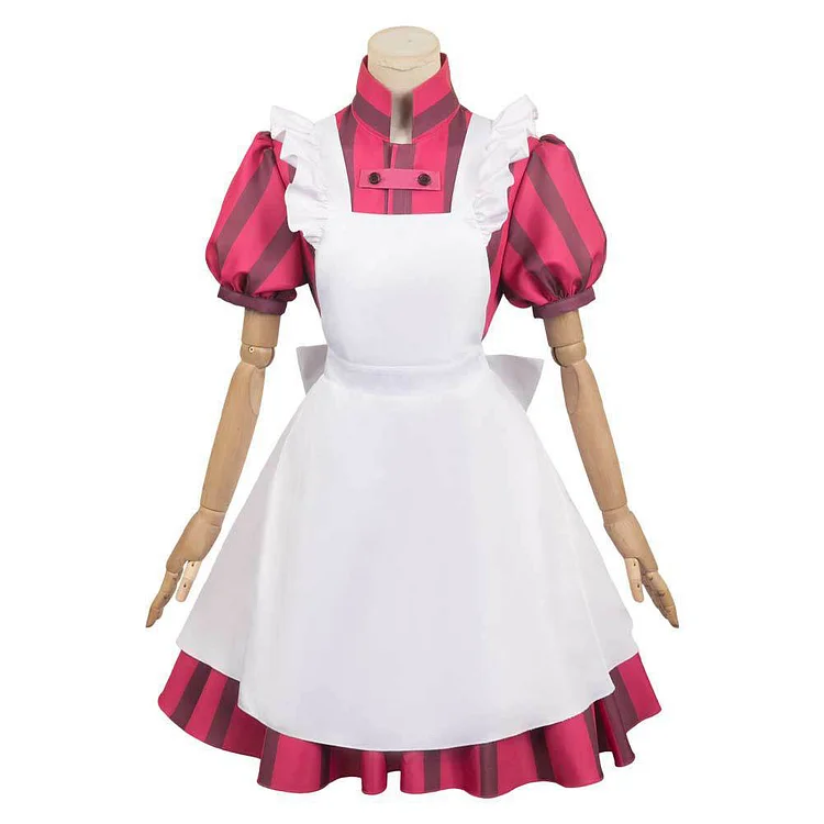 The Boy And The Heron Kiriko Pink Maid Apron Dress Outfits Cosplay Costume Halloween Carnival Suit
