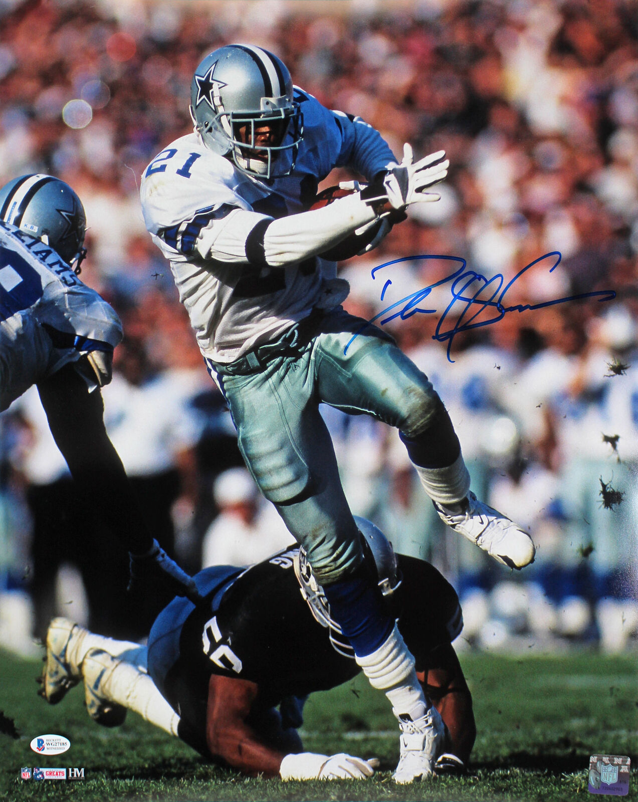 Cowboys Deion Sanders Authentic Signed 16x20 Photo Poster painting Vertical BAS Witnessed 2