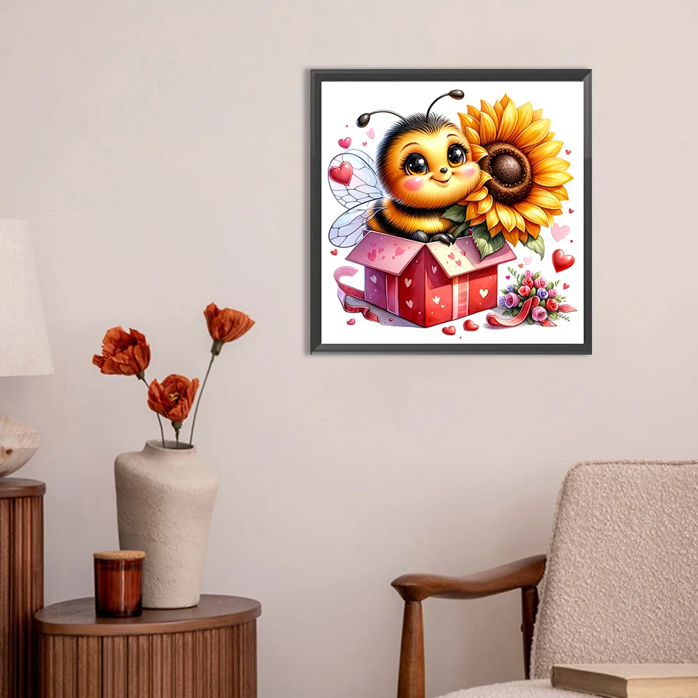 Diamond Painting - Full Round Drill - Cute Bee(Canvas|30*30cm)