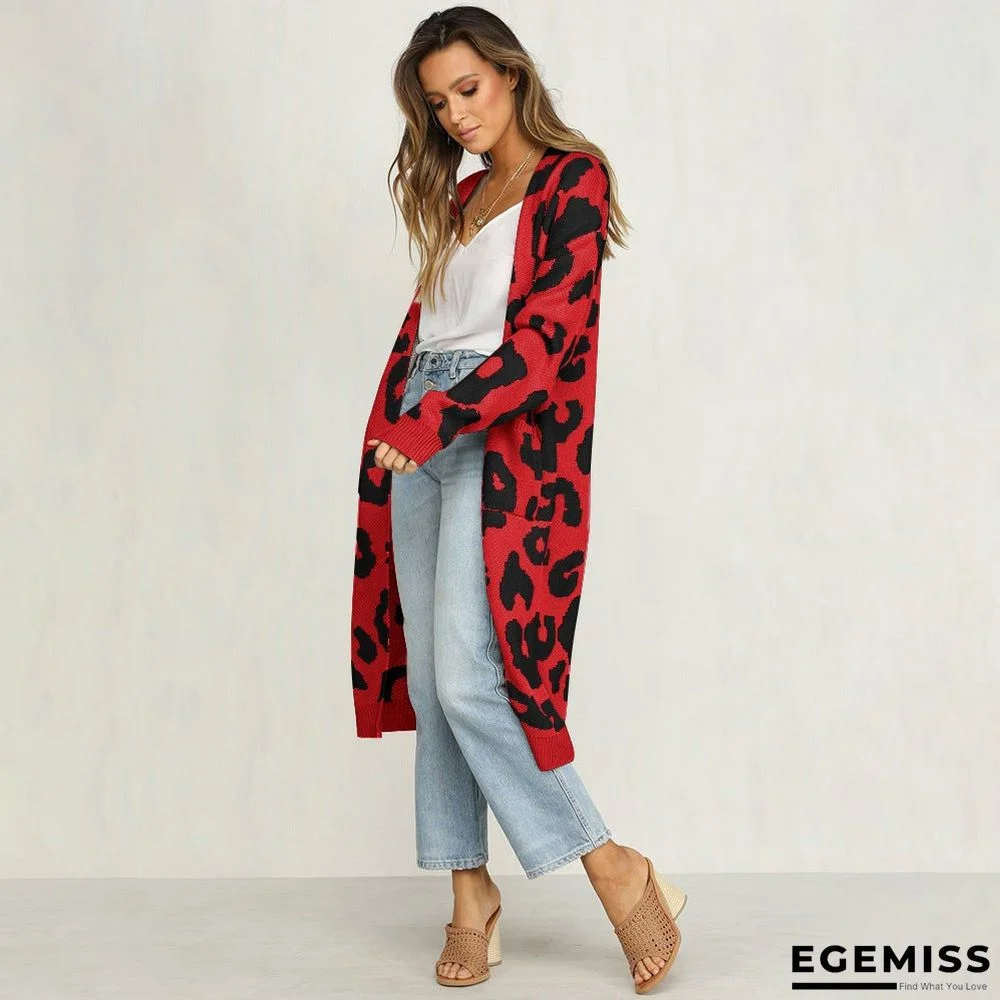 Leopard Knit Cardigan Sweater Coat | EGEMISS