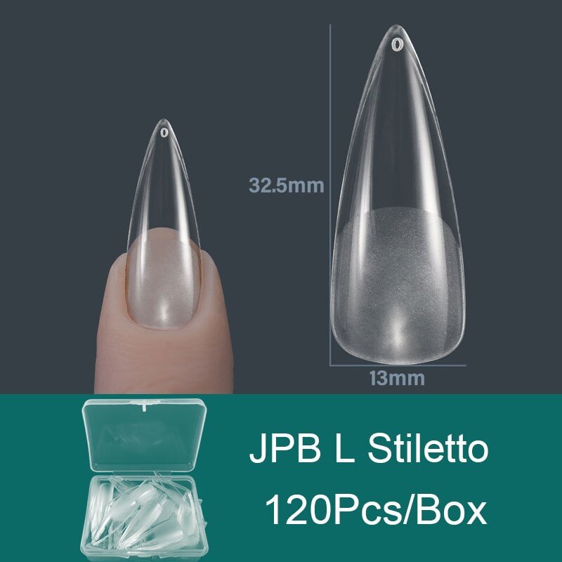 120Pcs/BOX Artificial Nail Capsule Gel X Tips L/M/XS Square Coffin Oval Almond Nail Extension Tools Press On False Nails Tip