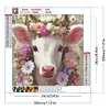 >SALE<5D DIY Full Round Drill Diamond Painting Sheep Flowers Kit Decor 30x30cm