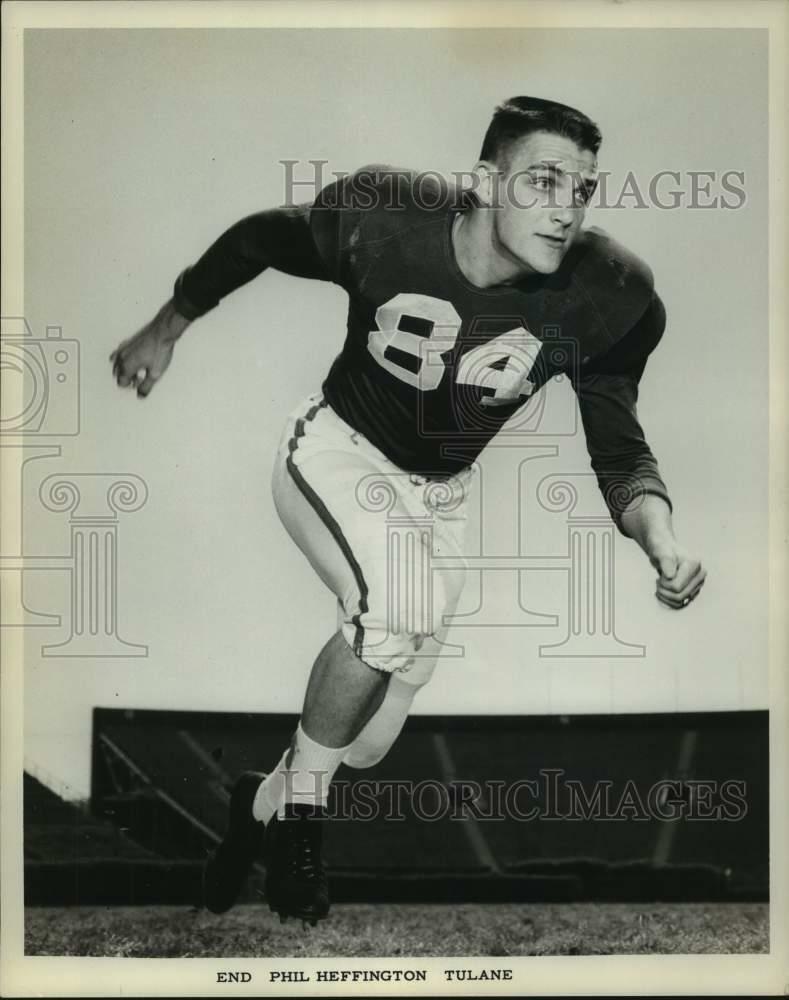 Press Photo Poster painting Tulane college football player Phil Heffington - nos14727