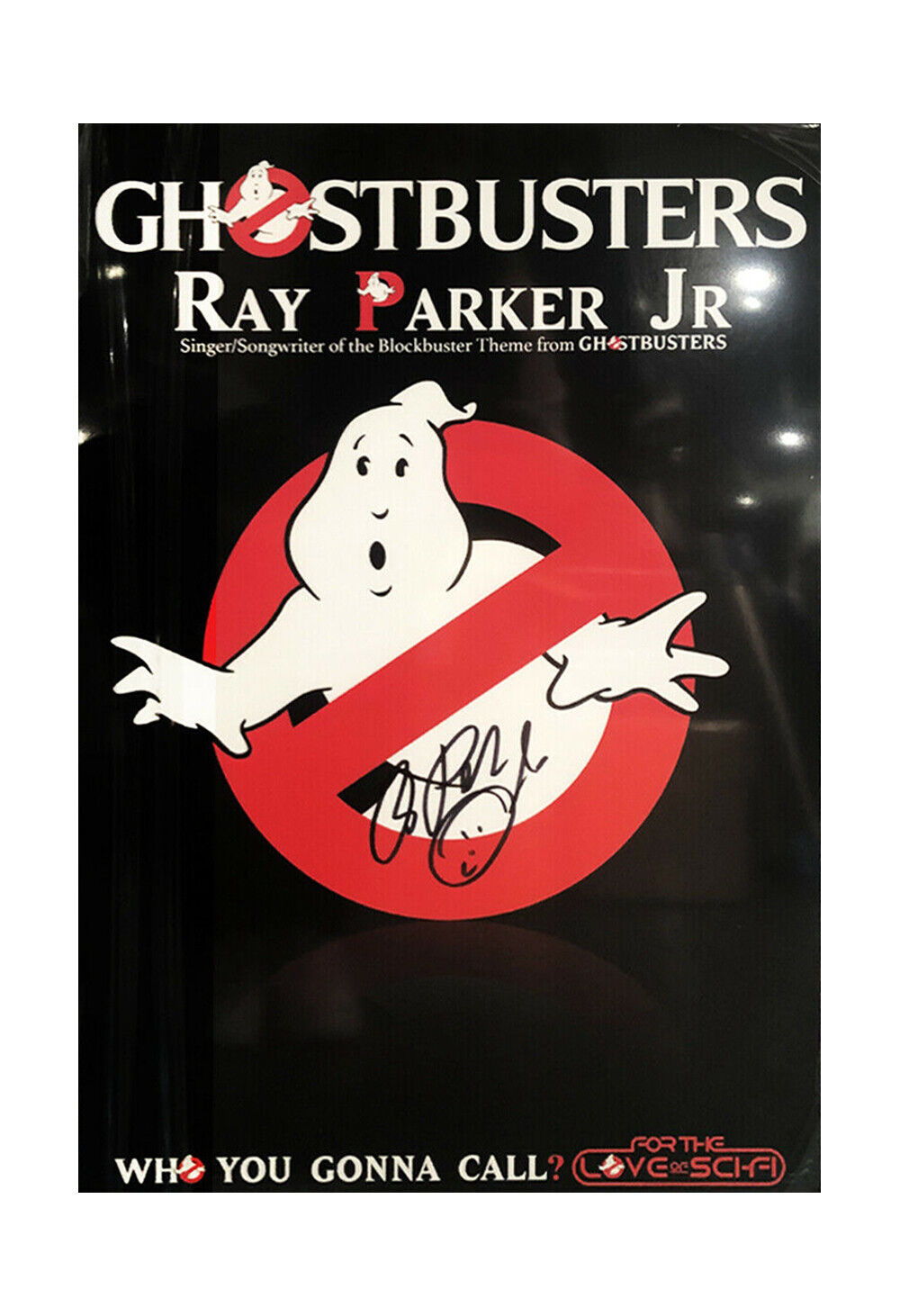 A2 Ghostbusters Poster Signed by Ray Parker Jr. 100% + COA