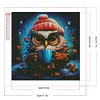 Diamond Painting -DIY Round Partial AB Drill Owl（45x45cm）