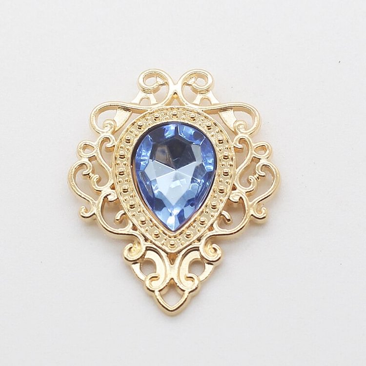 5PCS Plating Gold Alloy Decoration Acrylic Buttons For Clothing  Packaging Boxes Hair Accessories