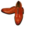 Discount Genuine Leather Out Sole Handmade Mens  Dress Shoes