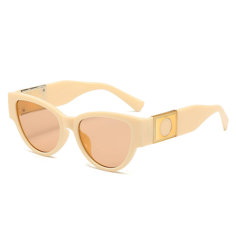 Casual Elegant Minimalist Geometric Pc Oval Frame Full Frame Women’s Sunglasses