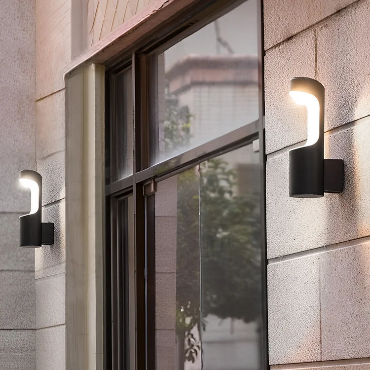 Creative LED Waterproof Black Modern Outdoor Wall Lamp Exterior Lights - Appledas