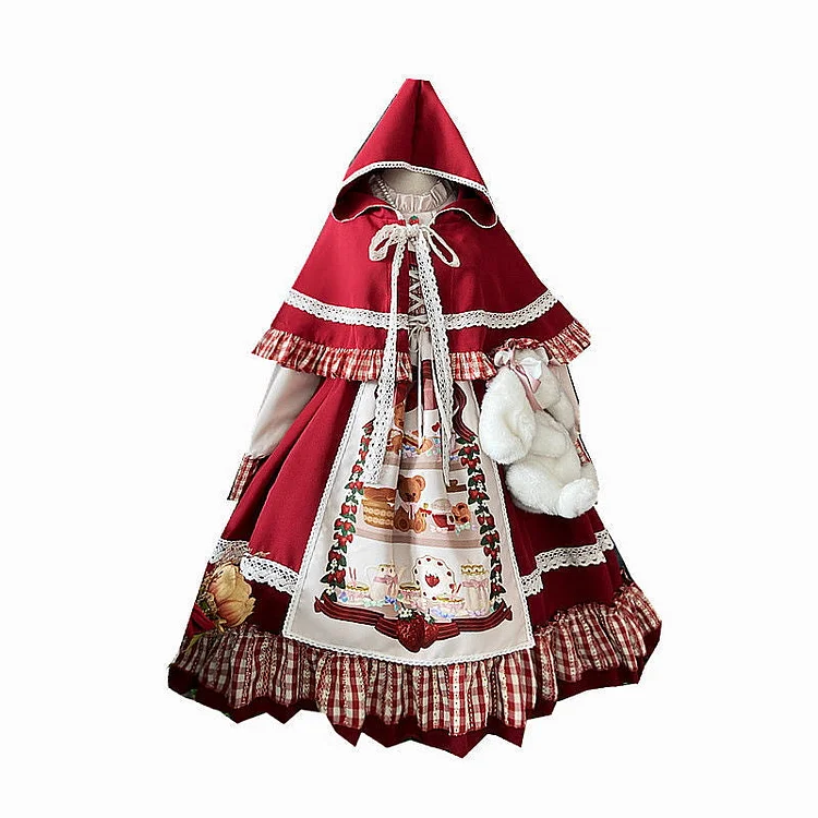 Little Red Riding Hood Lolita Dress - Gotamochi Kawaii Shop, Kawaii Clothes