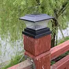 Solar Power LED Pillar Lamp Outdoor Garden Fence Lamp Yard Post Cap Lights