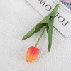 Colorful PU Texture Long Stem Tulip Artificial Flower