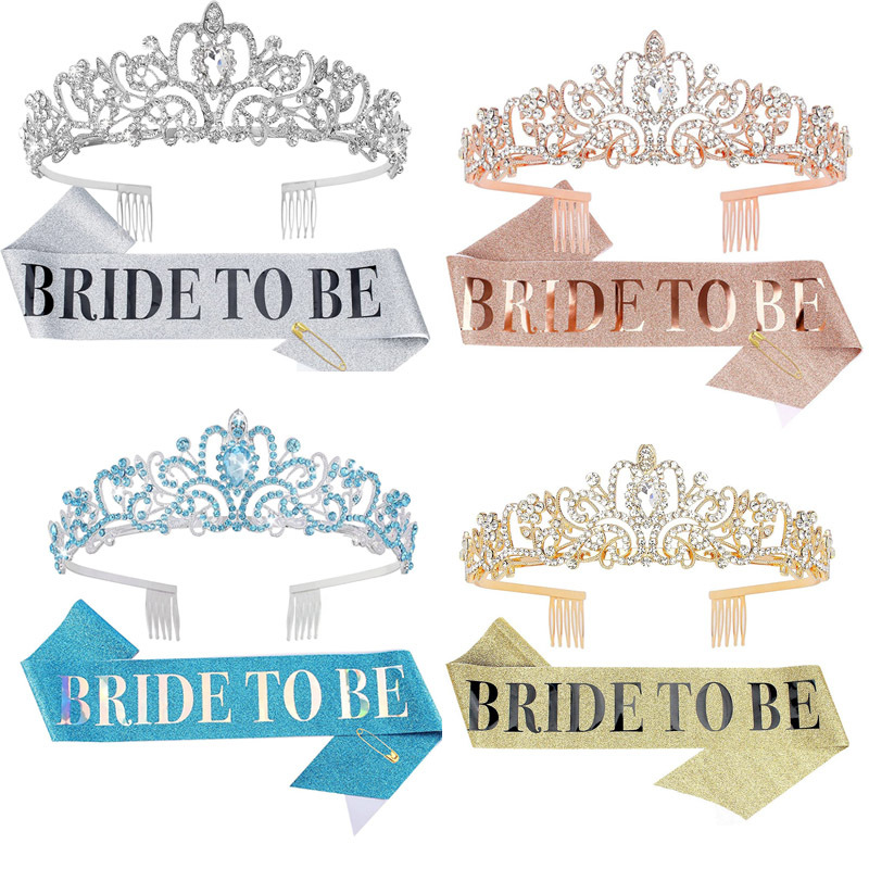 Bridal Bash Crown and Sash Set - Trendy Single Party Supplies & Gifts