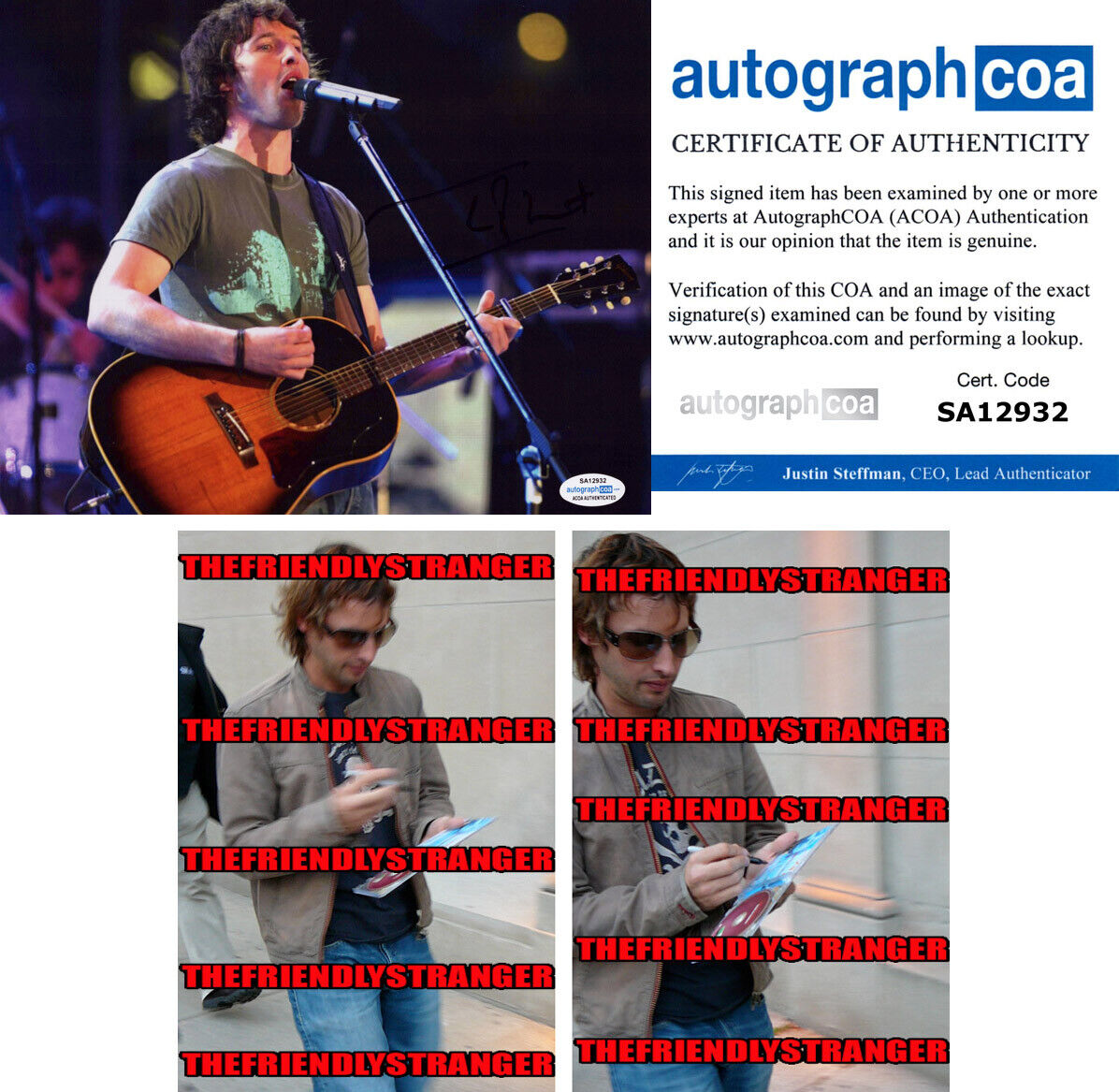 JAMES BLUNT signed Autographed 8X10 Photo Poster painting a PROOF - SINGER Your'e Beautiful ACOA