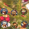 6pcs/set DIY Diamond Special Shape Pearl Art Hanging Wooden Christmas Tree Ornament Kit