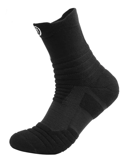 Sporty Contrast Color Elastic Breathable Thickened Socks 