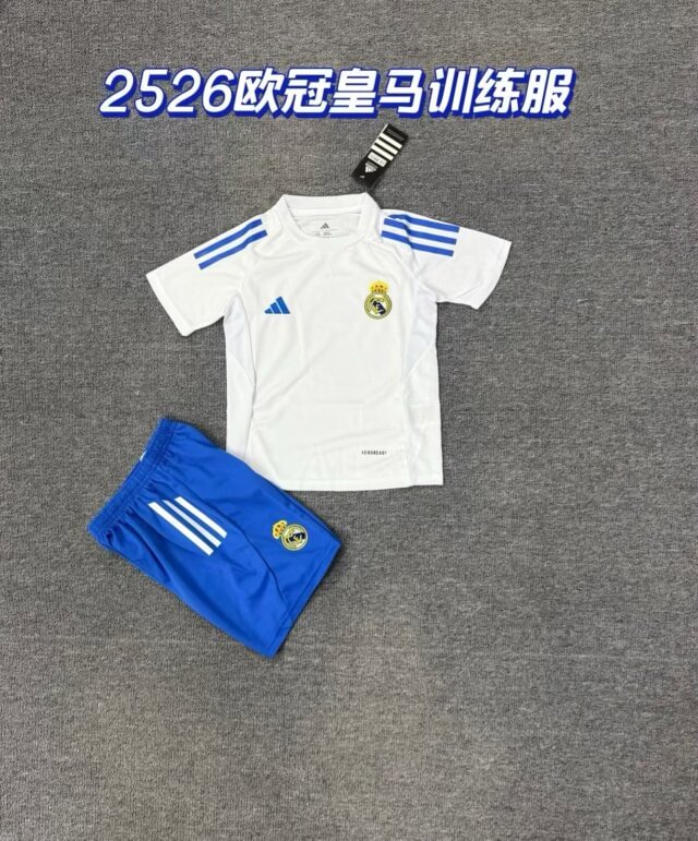 2025-26 Real Madrid training kit (white) - children's version