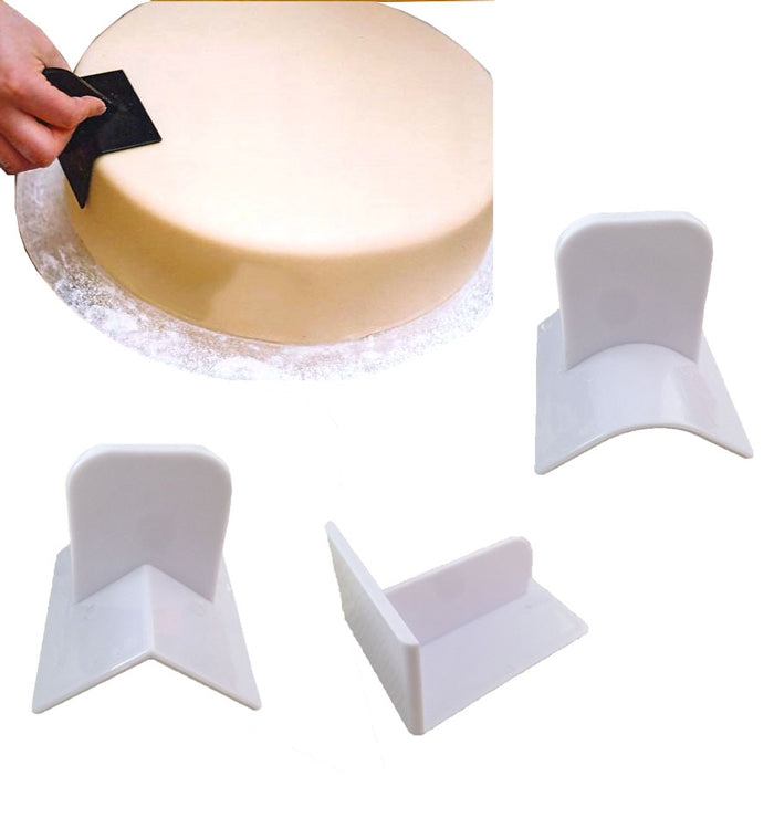 3Pcs Plastic Fondant Cake Polisher Smoother Paddle DIY Baking Tools