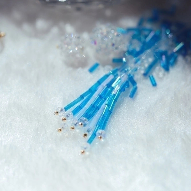 1 Set 2 * 7mm Hole 1~1.9mm Glass Solid Color Beads