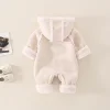 Thick Warm Infant Baby Boy Girl Jumpsuit Hooded Rompers