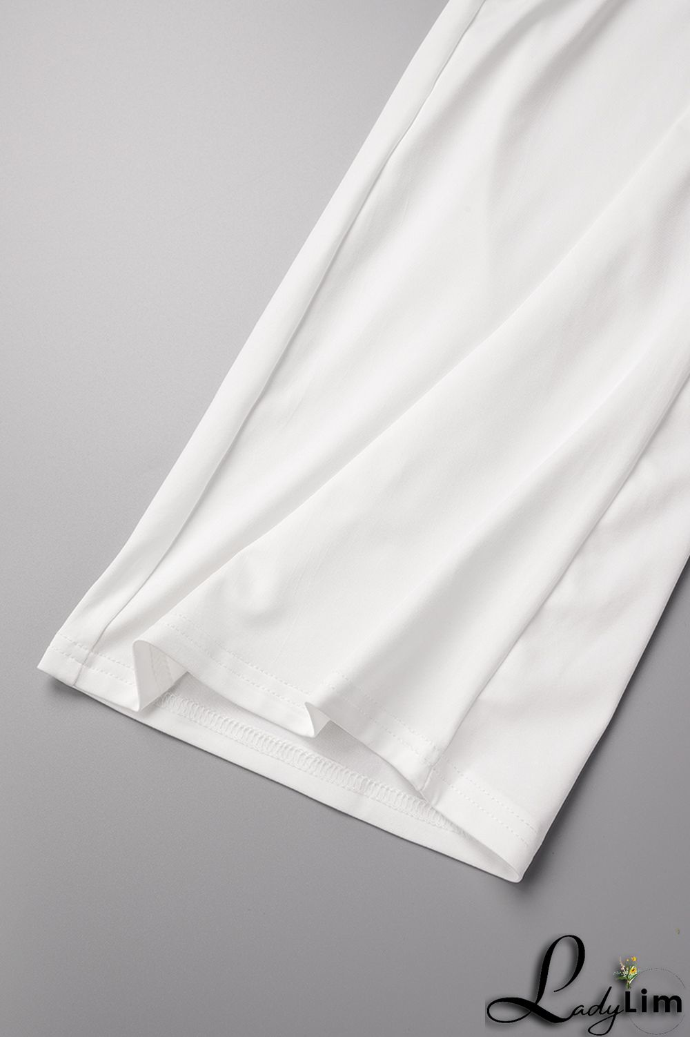 Grey Casual Solid Patchwork Flounce Off the Shoulder Straight Jumpsuits