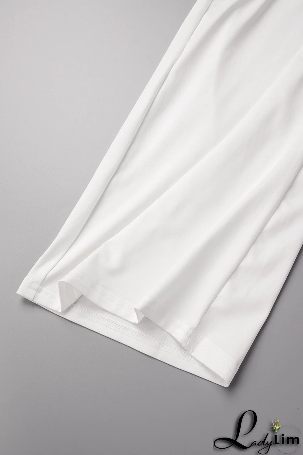 Grey Casual Solid Patchwork Flounce Off the Shoulder Straight Jumpsuits