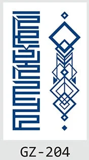 Temporary Waterproof Tattoo Sticker Chinese Character Your Guardian Hero Love Juice Ink Lasting Arm Back Body Leg Fake Tatoo DIY