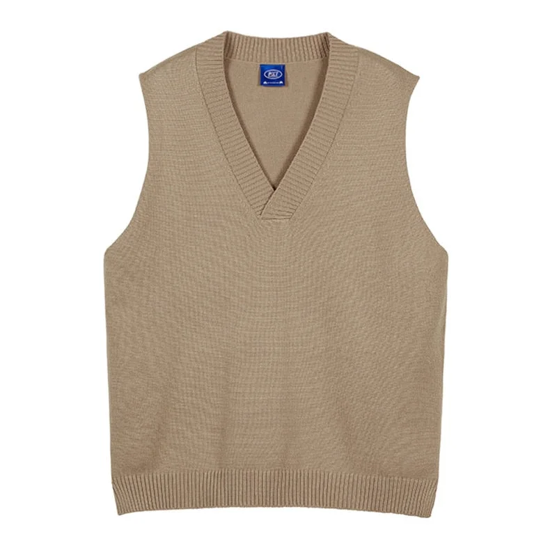 Inongge Menswear Korean Style Fashion Knitted Vest Men's Autumn New Personalized V-Neck Loose Sleeveless Sweater Vests Tide