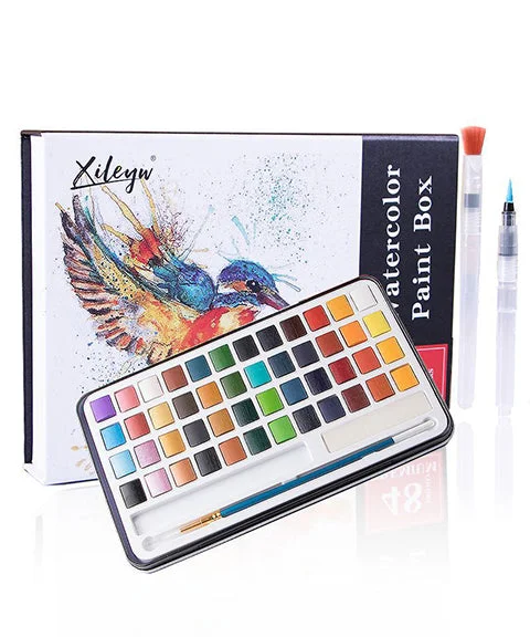 48 Colors Watercolor Paint Set With Gift Box-Himinee.com