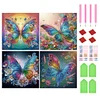 (US Local)4Pack Butterfly-Crystal Rhinestone Diamond Painting(30x30cm)