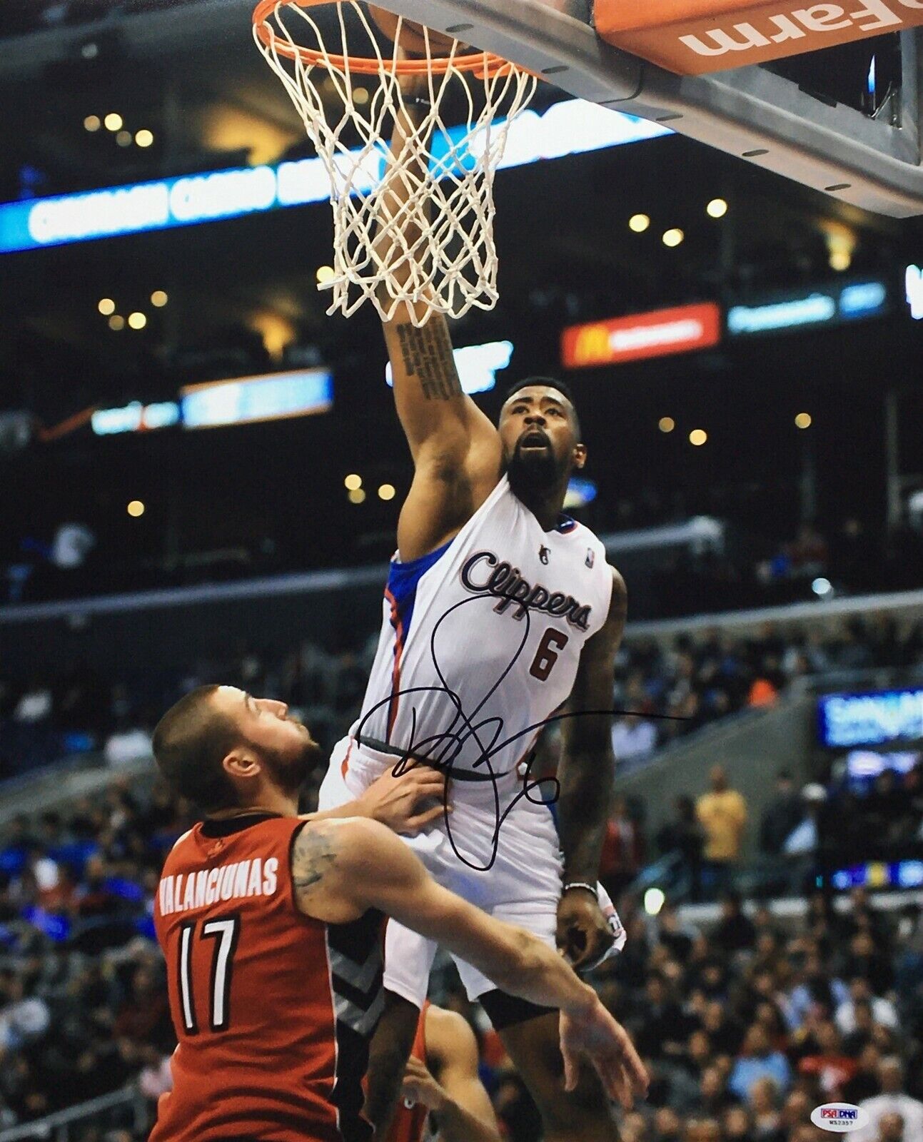 DeAndre Jordan Signed 16x20 Photo Poster painting PSA W52357