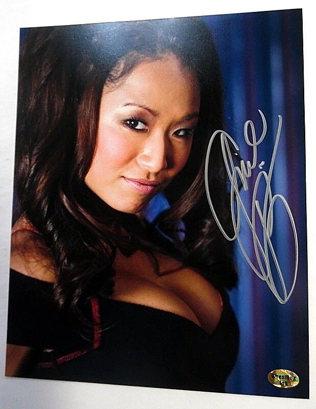 GAIL KIM Autographed 8 x 10 Photo Poster painting WWE Diva WRESTLER Impact Robert IRVINE PC913