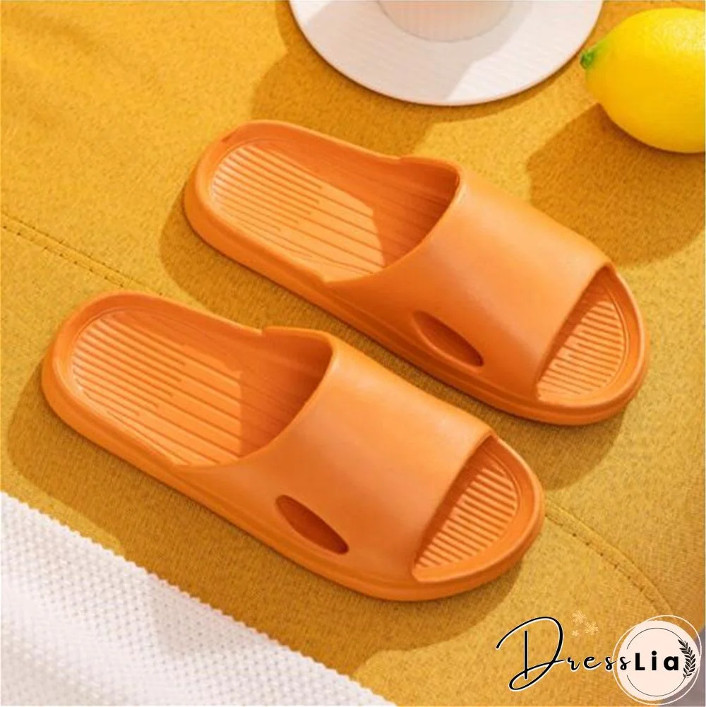 Slippers EVA Soft Sole Slide Sandals Men Women Indoor Bathroom Comfortable Non-slip Home Slippers