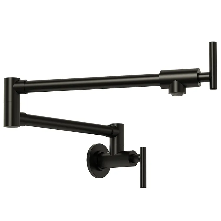EVERSTEIN Folding Cold Water Pot Filler Kitchen Faucet Matte Black 