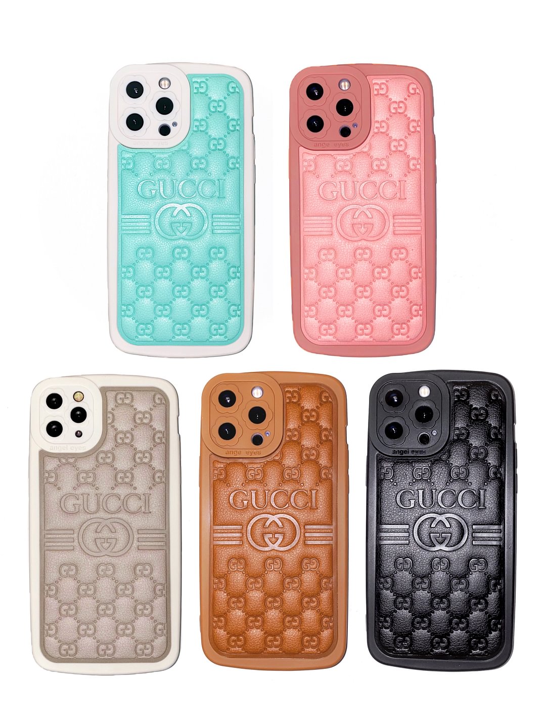 3D Embossed Soft Leather Apple Case--[GUCCLV]