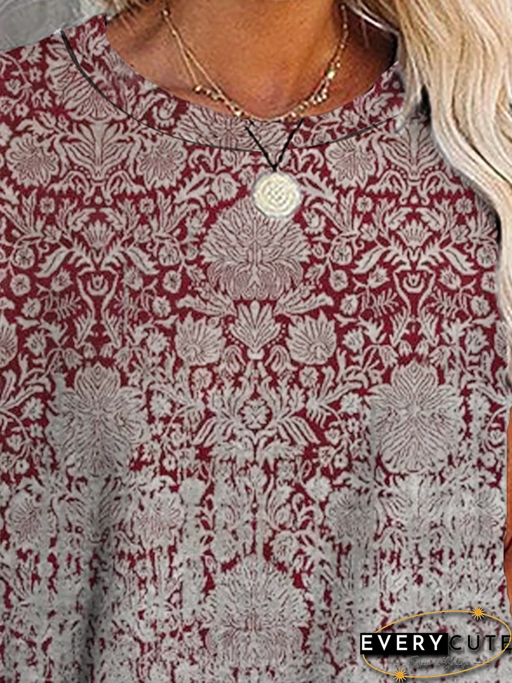 Women Vintage Short Sleeve Tribal T-Shirts