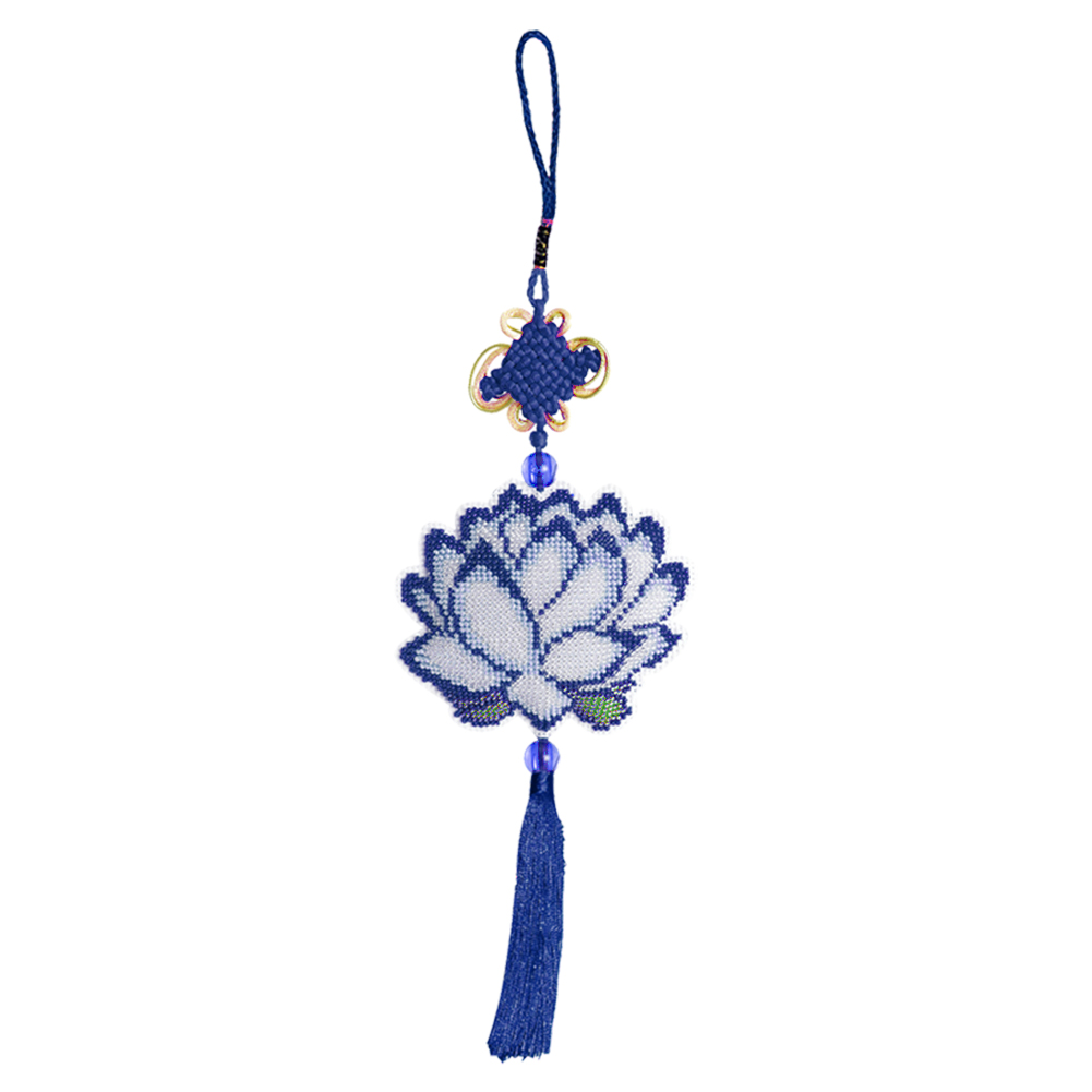 

Lotus - Bead Embroidery Cross Stitch - Keychain, 501 Original