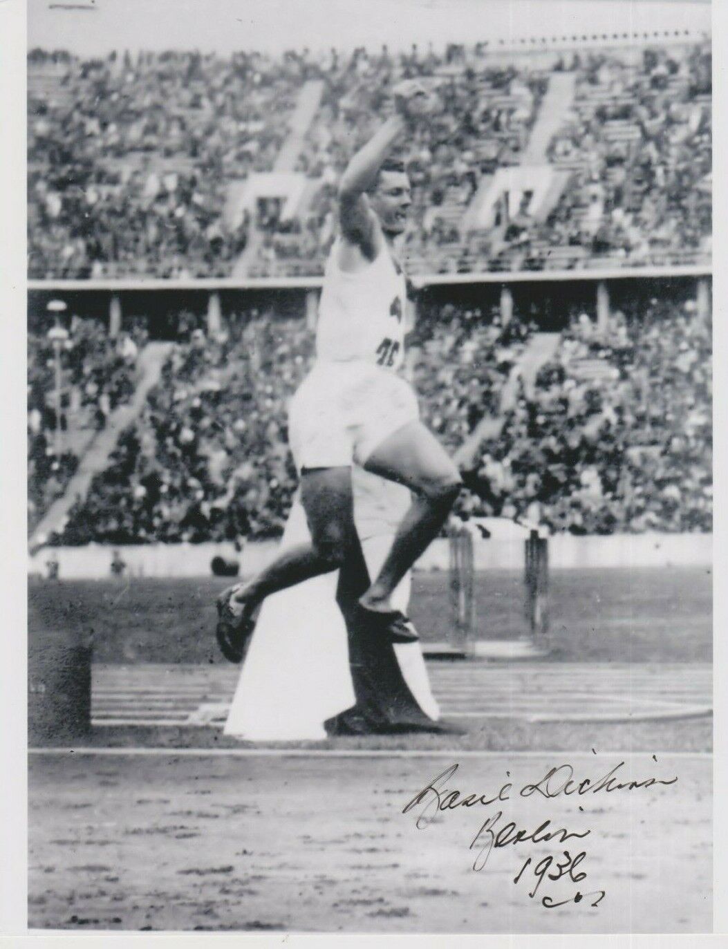 Basil Dickinson **HAND SIGNED** 10x8 Photo Poster painting ~ Olympics ~ AUTOGRAPHED